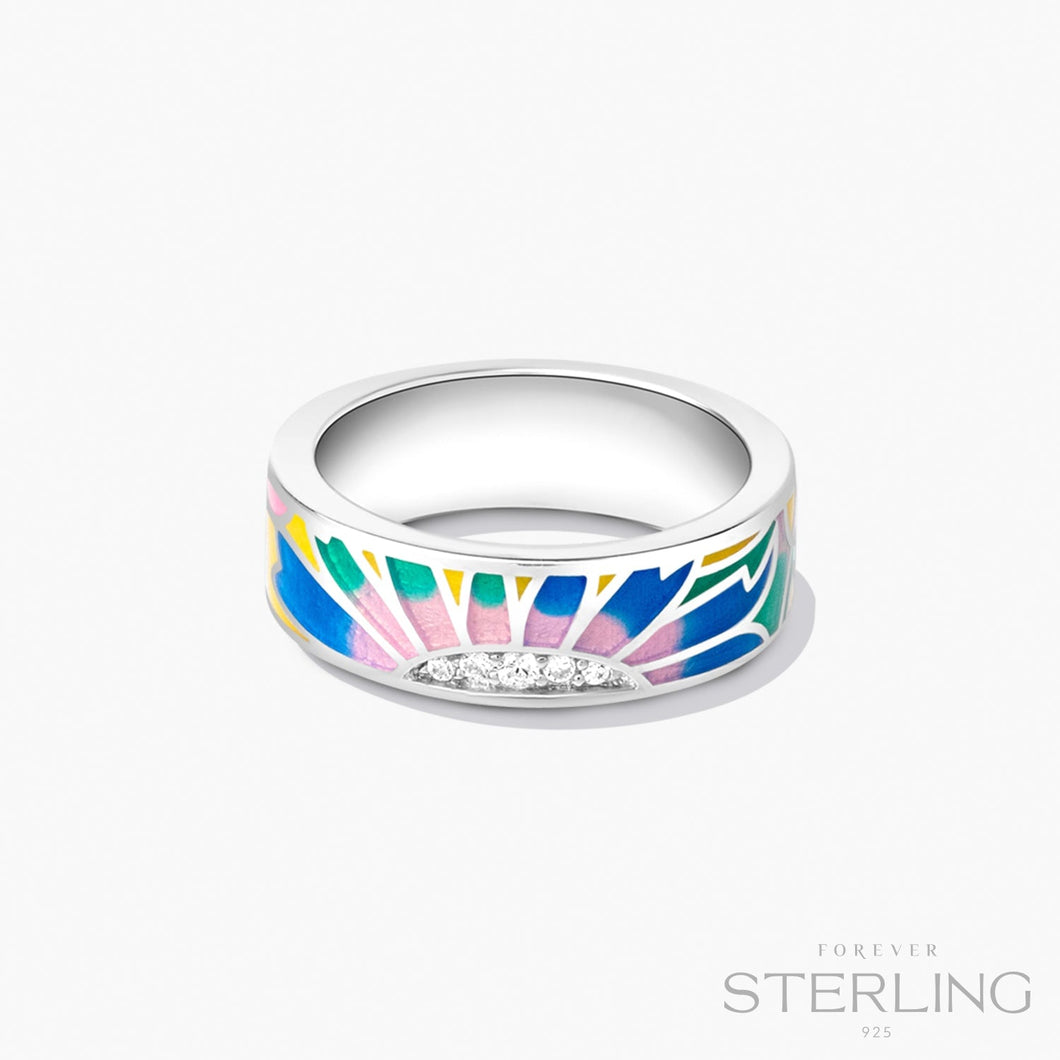 Calle Sol Ring Forever Sterling Forever Crystals 6 