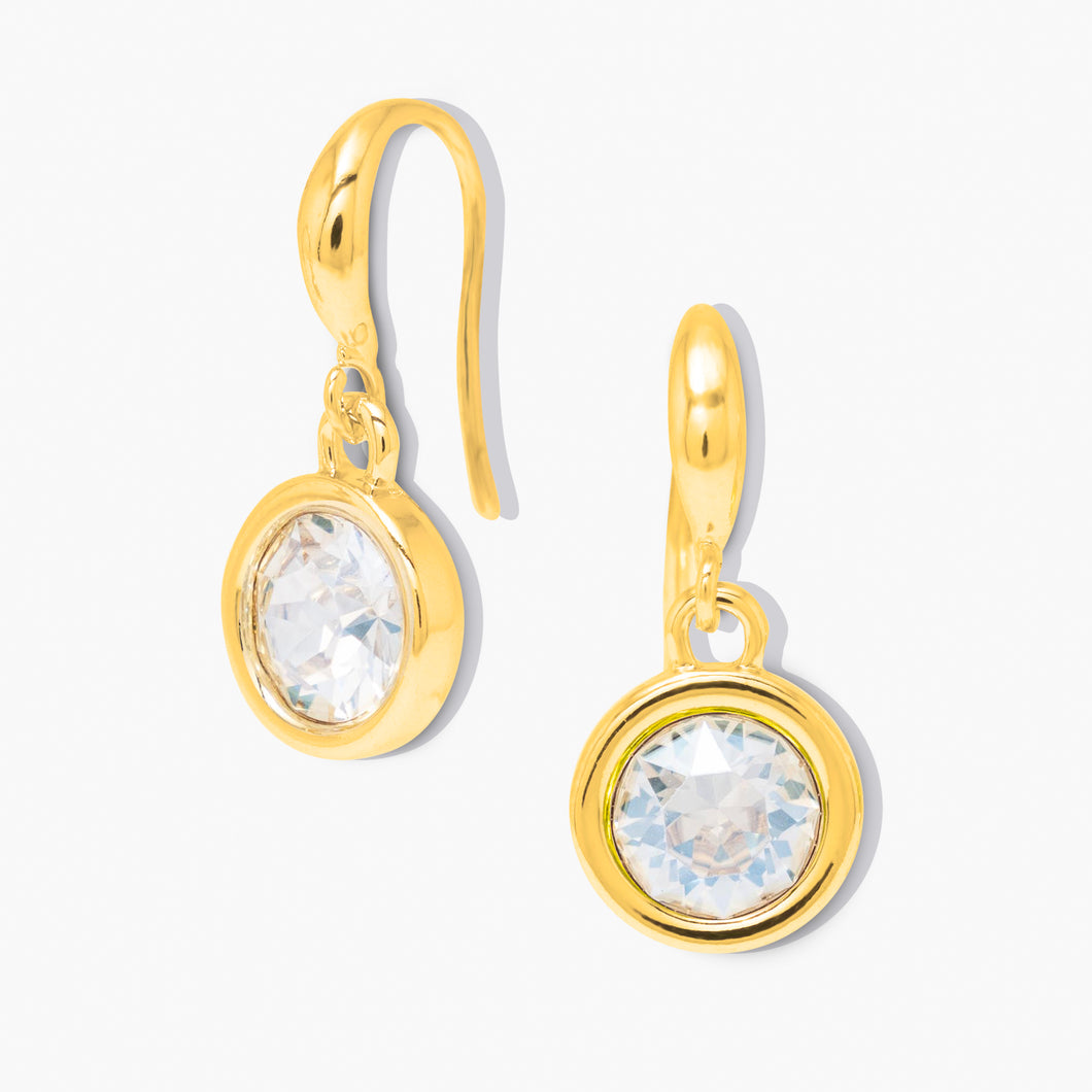 Luminous Dangle Earrings Gold Moonlight