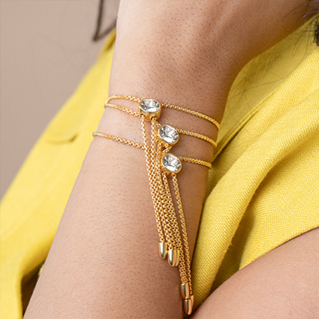 Duality Bracelet Gold Crystal ESSENTIALS FOREVER CRYSTALS 