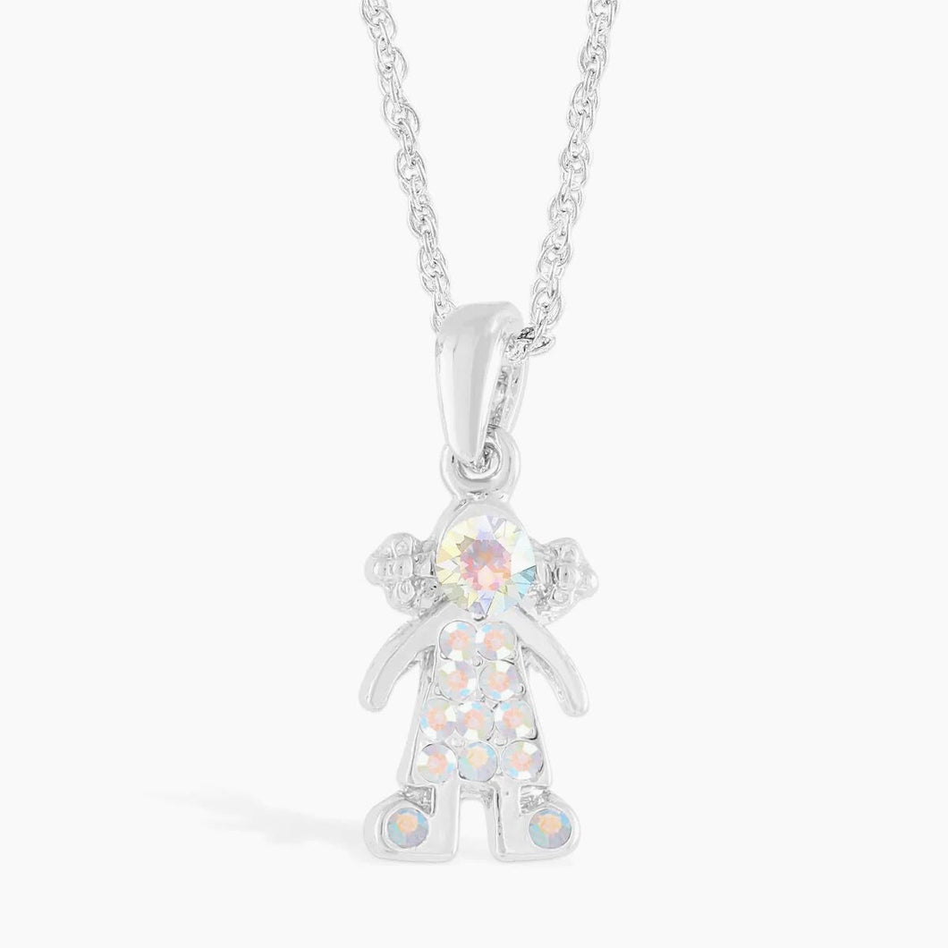 GIRL Pendant AURORA BOREALIS VOIAGE FOREVER CRYSTALS 