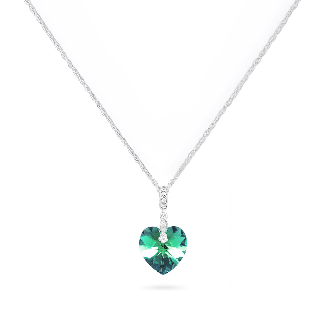 Heart Pendant Dark Green REFLECTIONS FOREVER CRYSTALS 