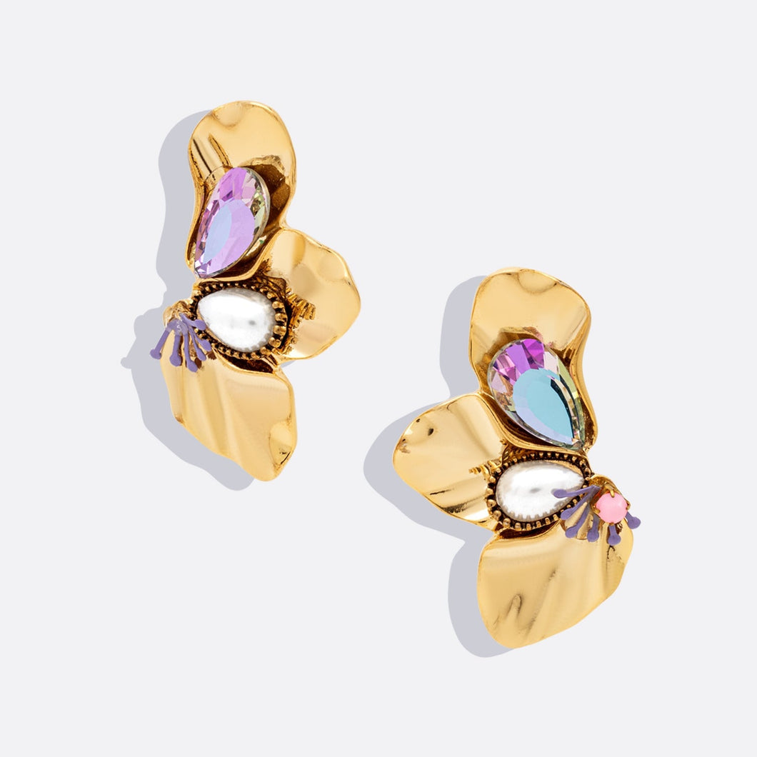 Klein Earrings Gold ENDLESS PARADISE Forever Crystals 