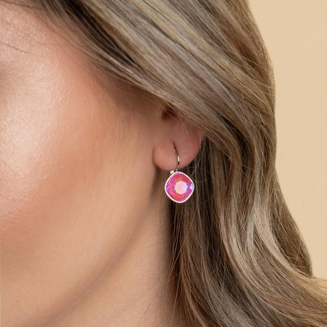 Luminous Huggie Earrings Lotus Pink LUMINOUS FOREVER CRYSTALS 