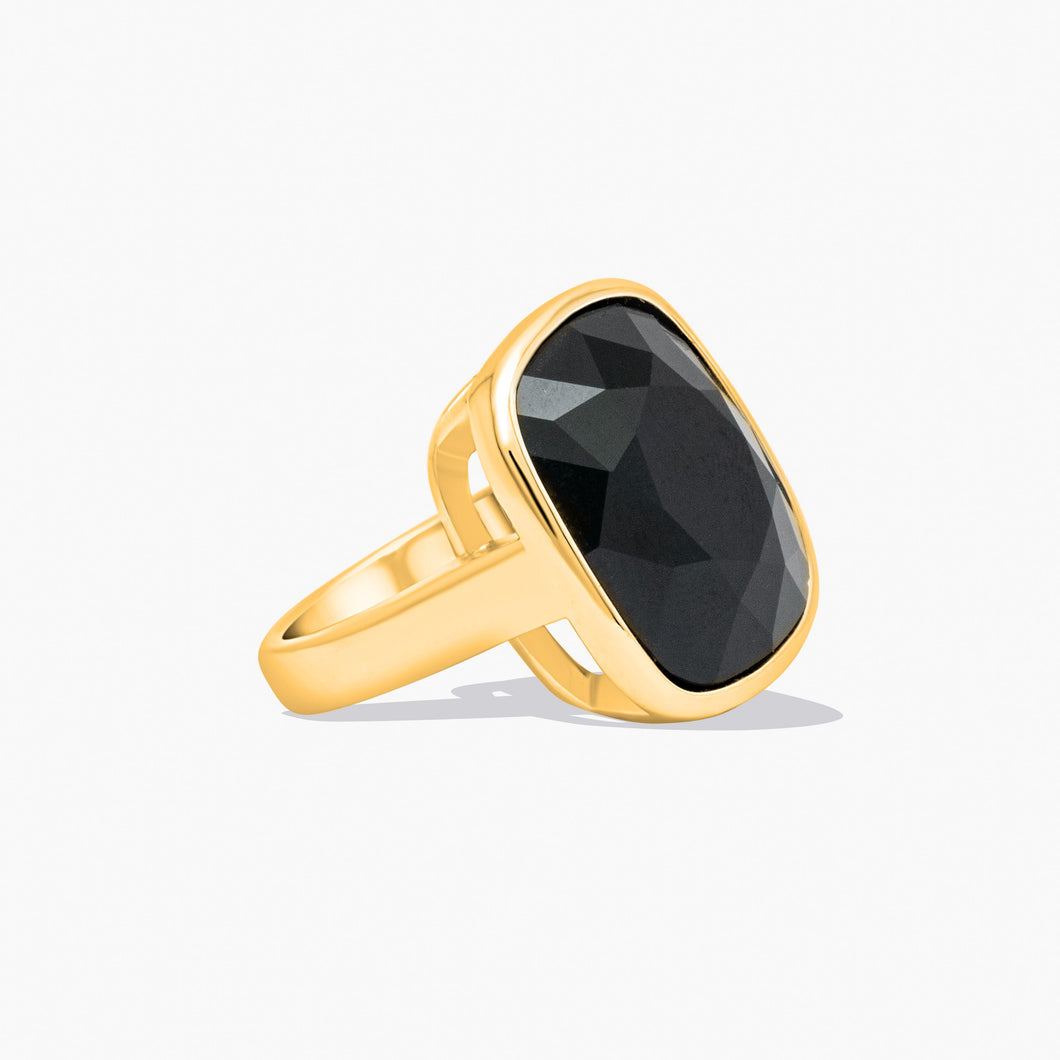 Madmoiselle Ring Gold Jet COCO FOREVER CRYSTALS 