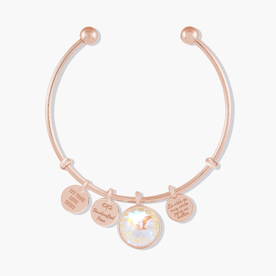 Memoir Bracelet Rose Gold Light Grey Delite MEMOIR FOREVER CRYSTALS 