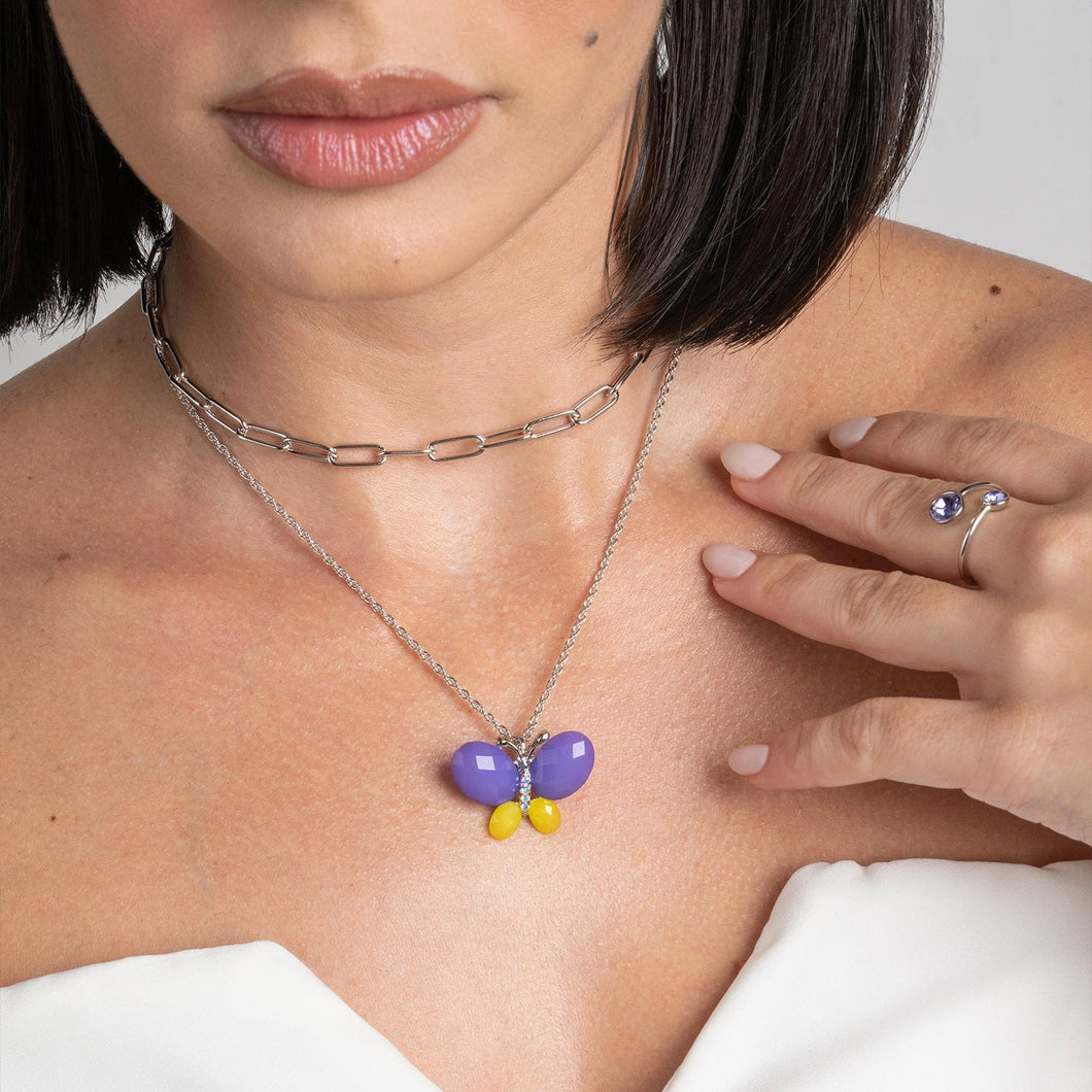 Metamorphosis Butterfly Pendant Violet Metamorphosis Forever Crystals 