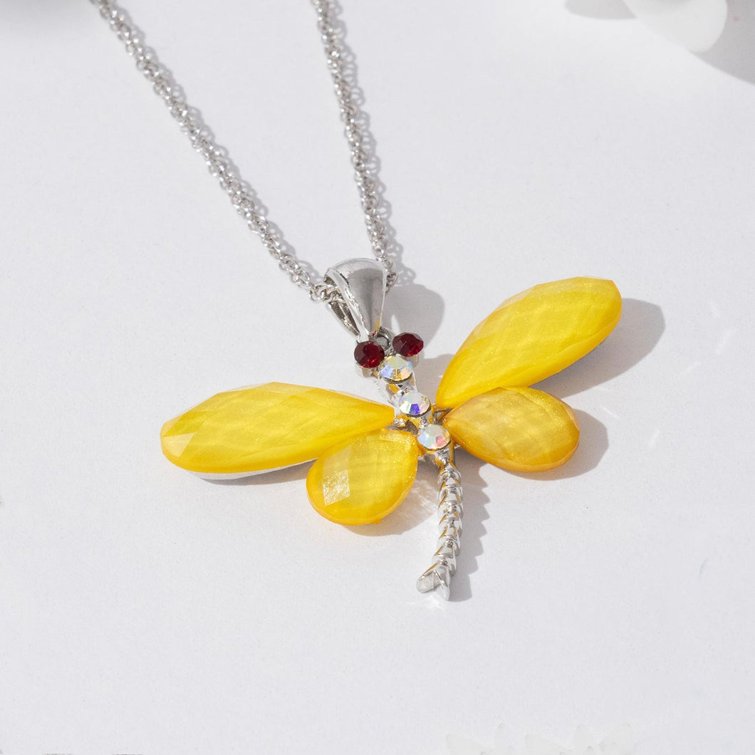 Metamorphosis Dragonfly Pendant Yellow Metamorphosis Forever Crystals 