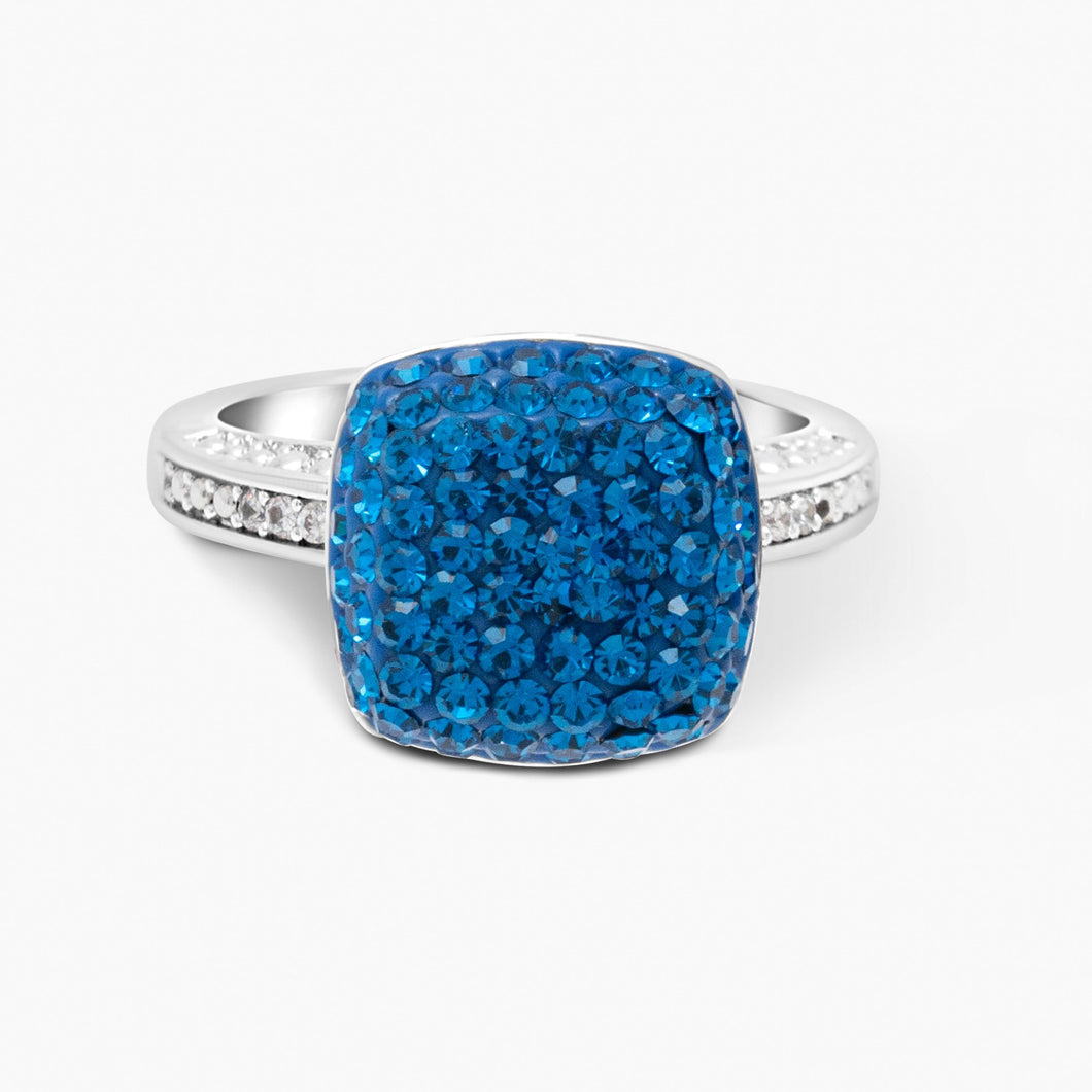 Nebula Ring Capri Blue SUPERNOVA Forever Crystals 