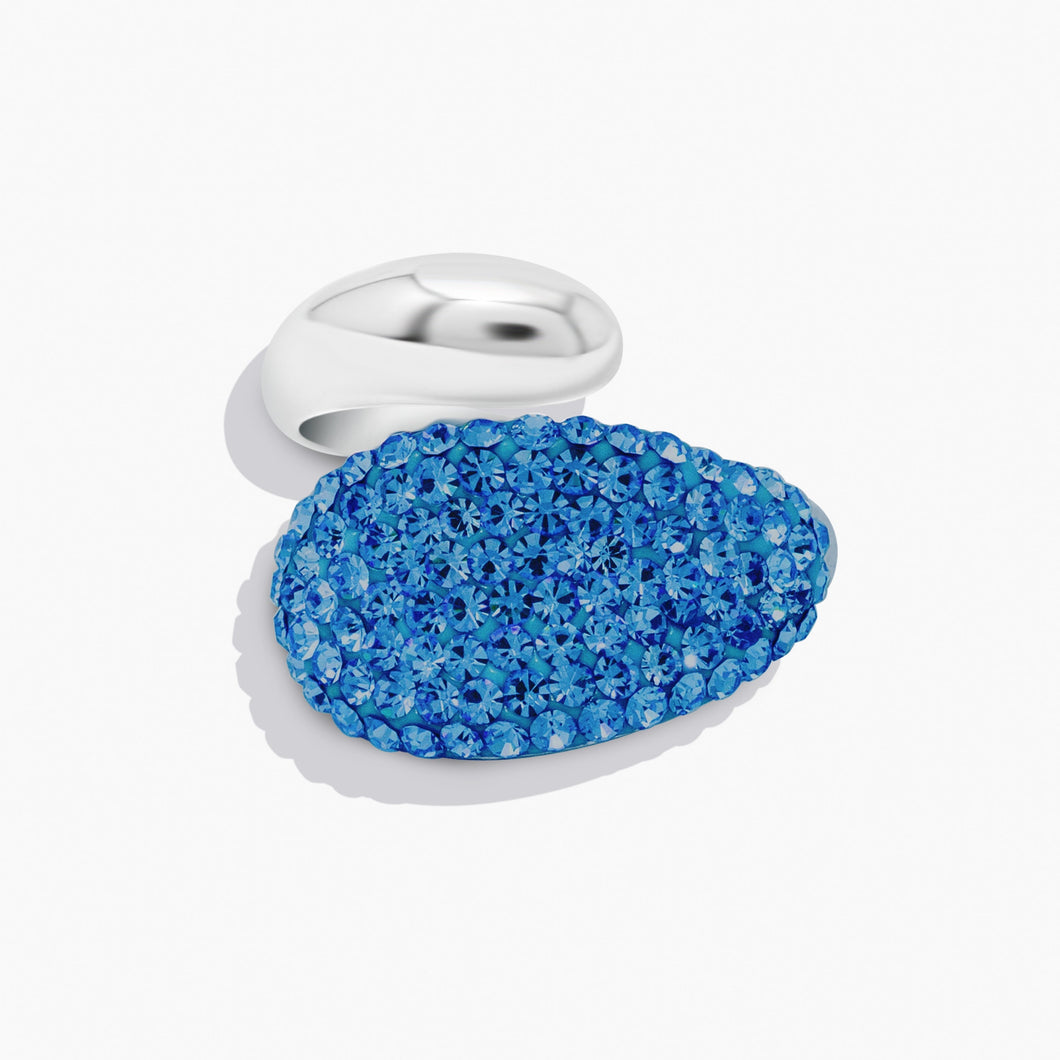 Supernova Twist Ring Capri Blue SUPERNOVA Forever Crystals 