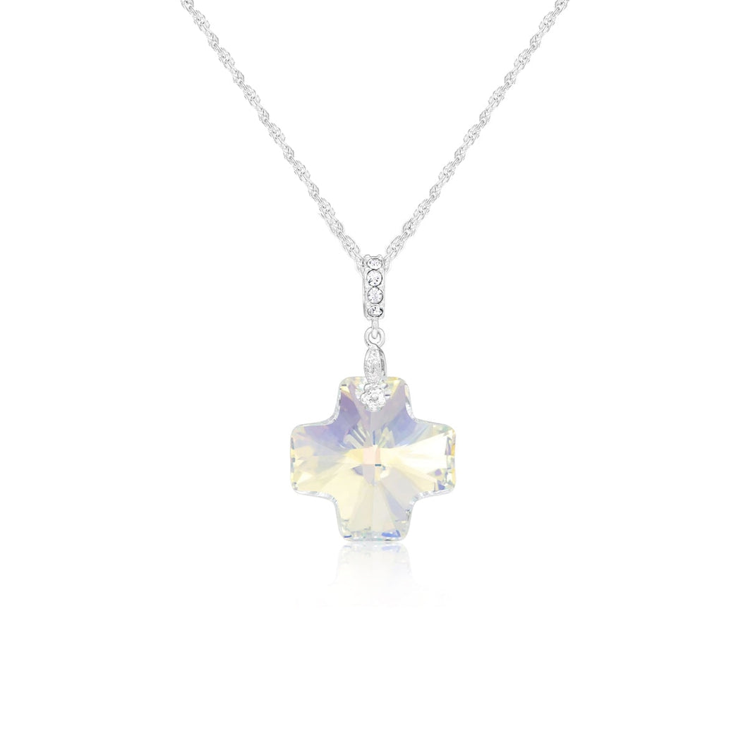 Swarovski Cross Pendant Aurora Borealis REFLECTIONS FOREVER CRYSTALS 