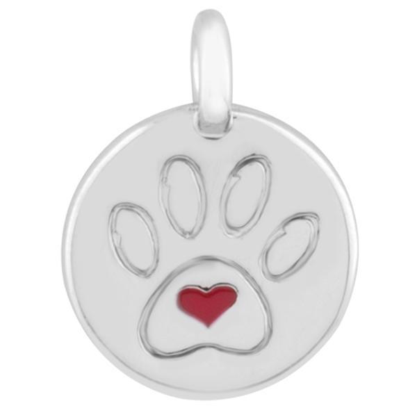 CHARM MEMOIR DOG PAW HEART BEST FRIEND MEMOIR FOREVER CRYSTALS 