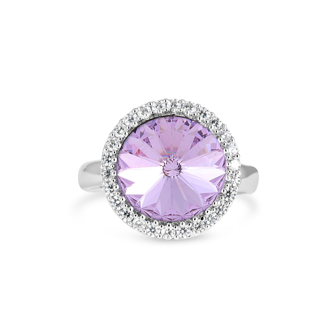 FANCY HALO RING VIOLET RING - FOREVER - ESSENTIALS - VIOLET 001 