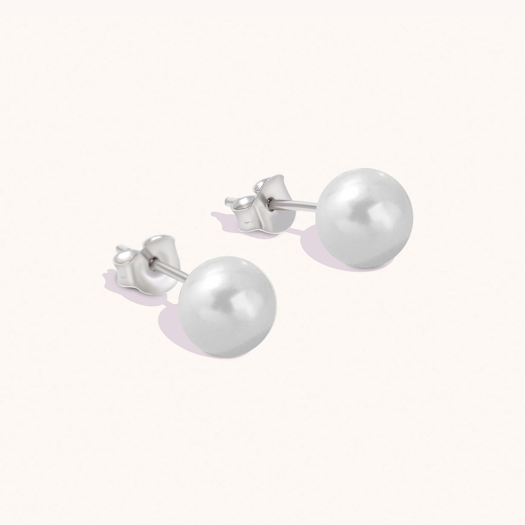 Forever Sterling Pearl Earrings FOREVER STERLING FOREVER CRYSTALS 