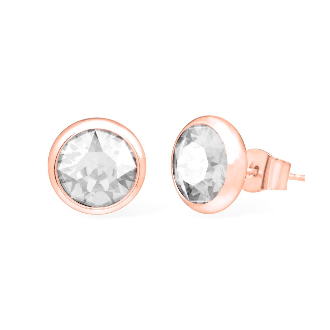 Grace Stud Earrings forevercrystals Rose Gold 