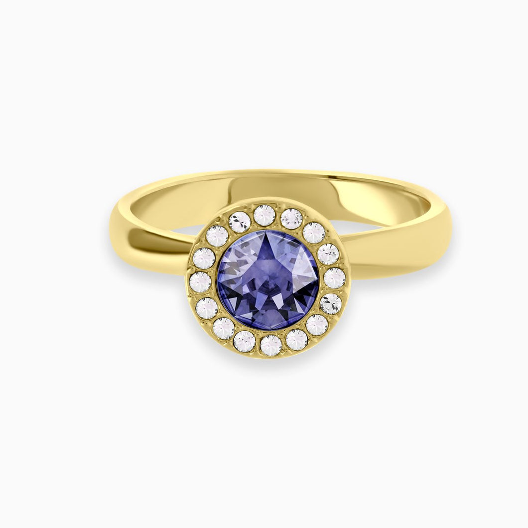 Lifestones Hermosa Ring Gold LIFESTONES FOREVER CRYSTALS Amethyst 