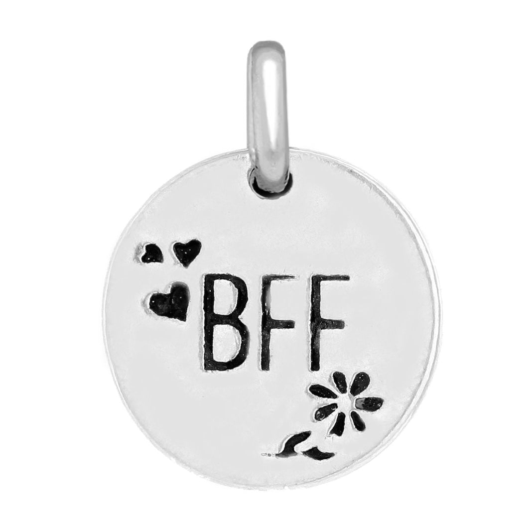 MEMOIR PLATE BFF BEST FRIENDS SILVER CHARM - FOREVER - MEMOIR - SILVER 001 