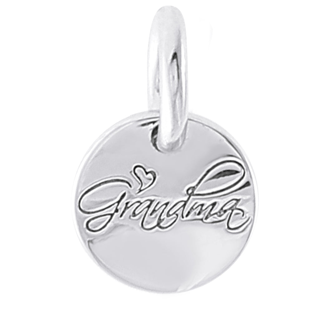 MEMOIR PLATE FAMILY GRANDMA SILVER CHARM - FOREVER - MEMOIR - SILVER 001 