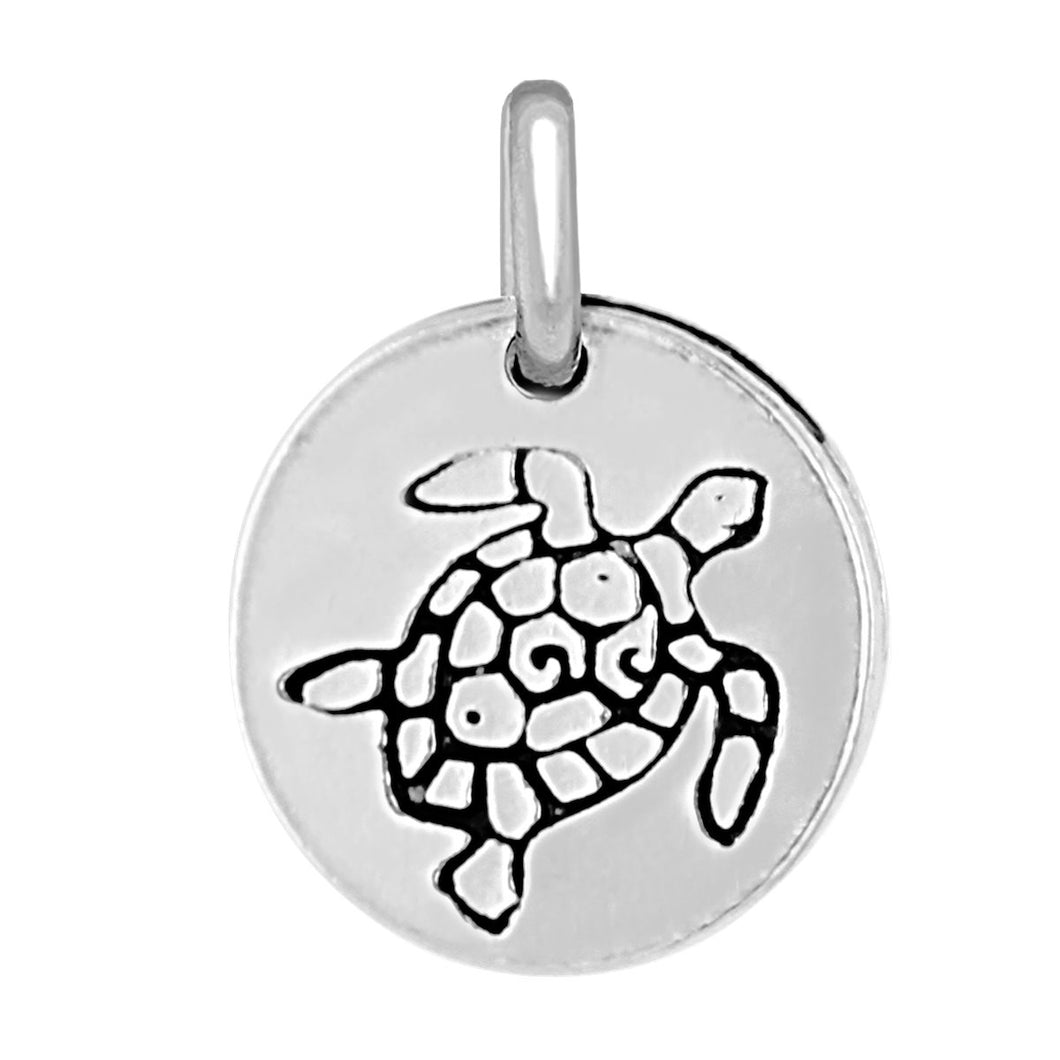 MEMOIR PLATE TURTLE PATIENCE SILVER CHARM - FOREVER - MEMOIR - SILVER 001 