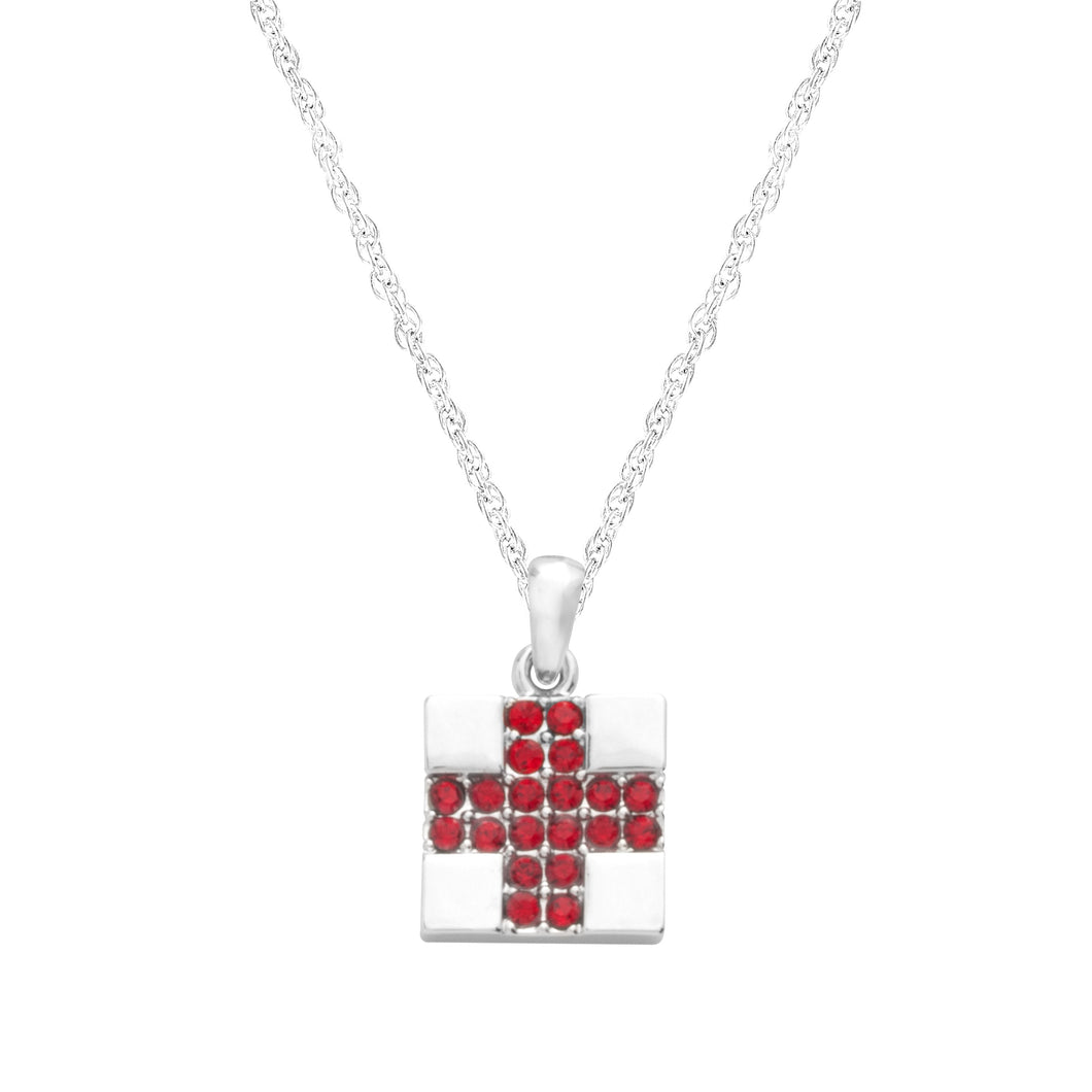 Red Cross Pendant forevercrystals 