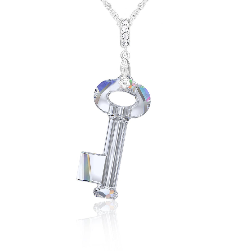 Swarovski Key Pendant forevercrystals Aurora Borealis 