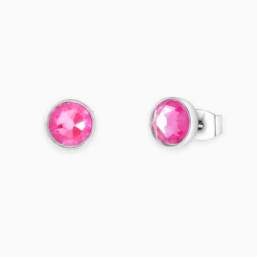 Versailles Stud Earrings Neon Pink Delite NEON NIGHTS FOREVER CRYSTALS 